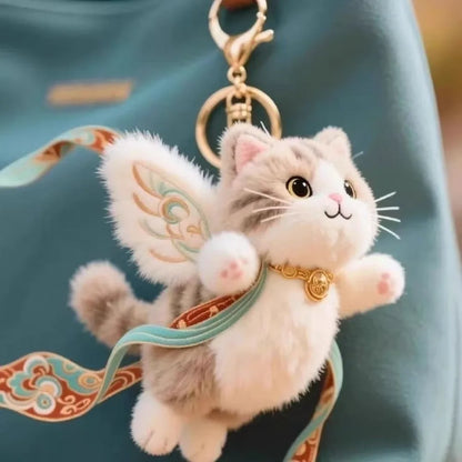 Soft Flying Cat Bag Charm
