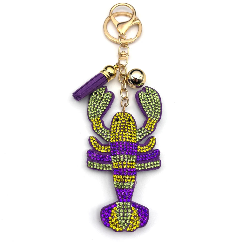 Purple Lobster Keychain