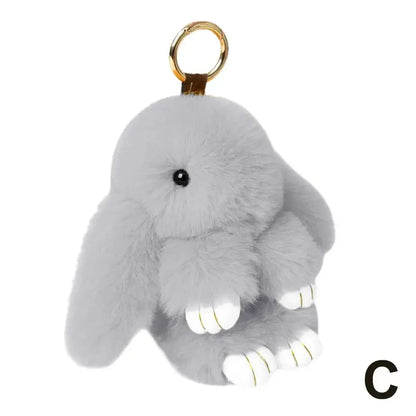 Long Ear Bunny Plush Keychain