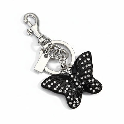 Designer-Inspired Animal Charm Keychain — Butterfly, Dolphin & Squirrel