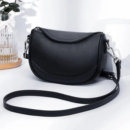 Genuine Leather Saddle Shoulder & Crossbody Bag