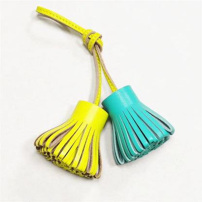 Candy Color Sheepskin Fringe Bag Charm