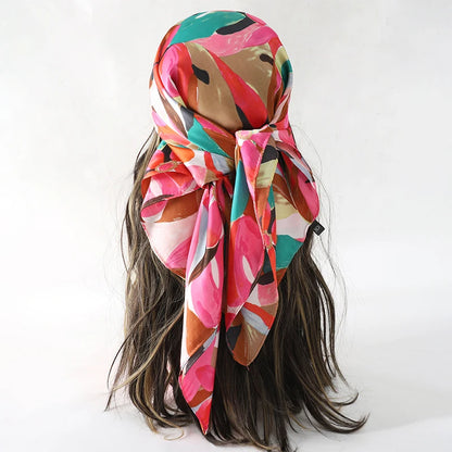 Floral Square Silk Scarf