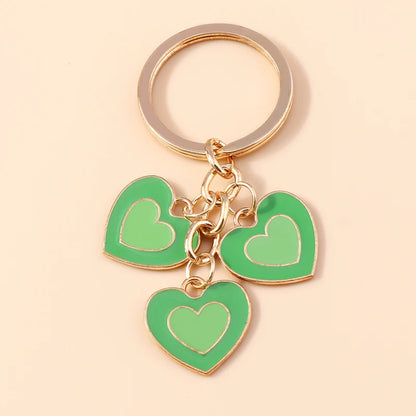 Enamel Love Heart Keychain
