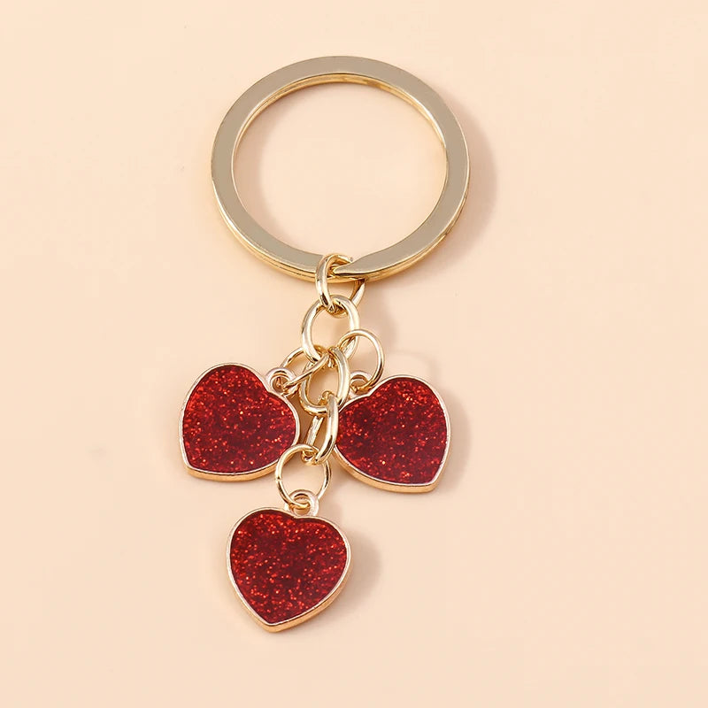 Enamel Love Heart Keychain