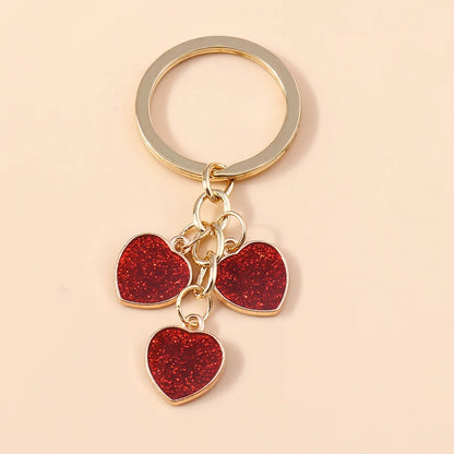Enamel Love Heart Keychain