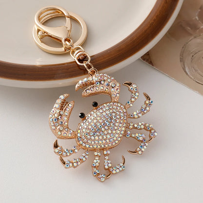 Sparkling Crystal Crab Keychain