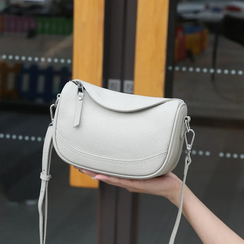 Genuine Leather Saddle Shoulder & Crossbody Bag
