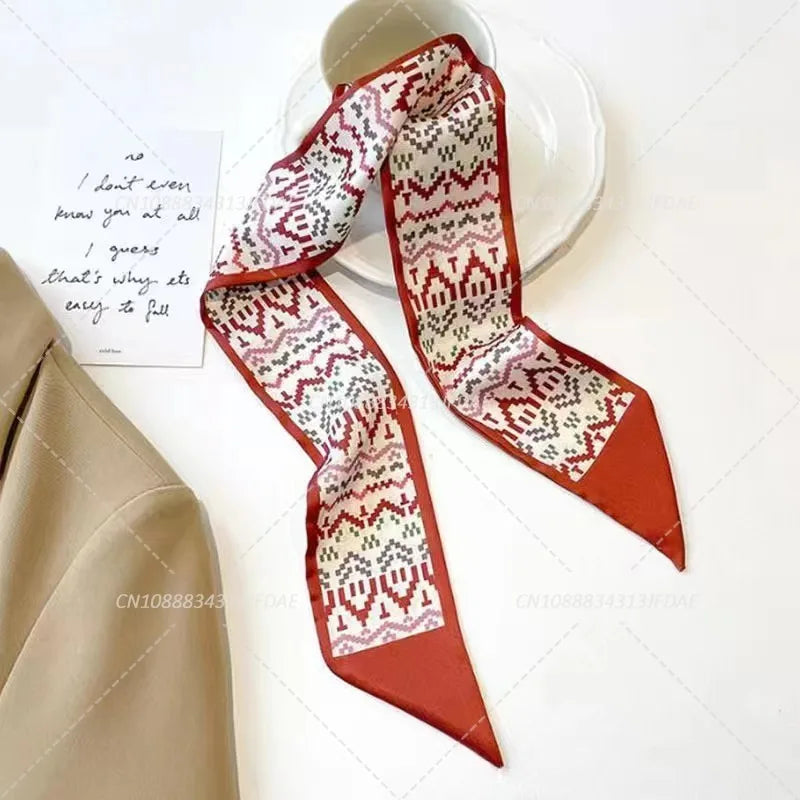 Silk Satin Scarf Bag Handle