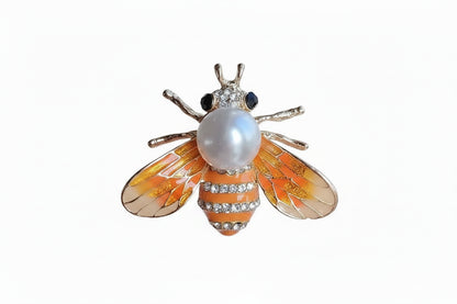 Rhinestone Bee Brooch Pin