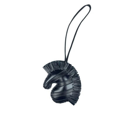 Zebra Head Leather Bag Charm