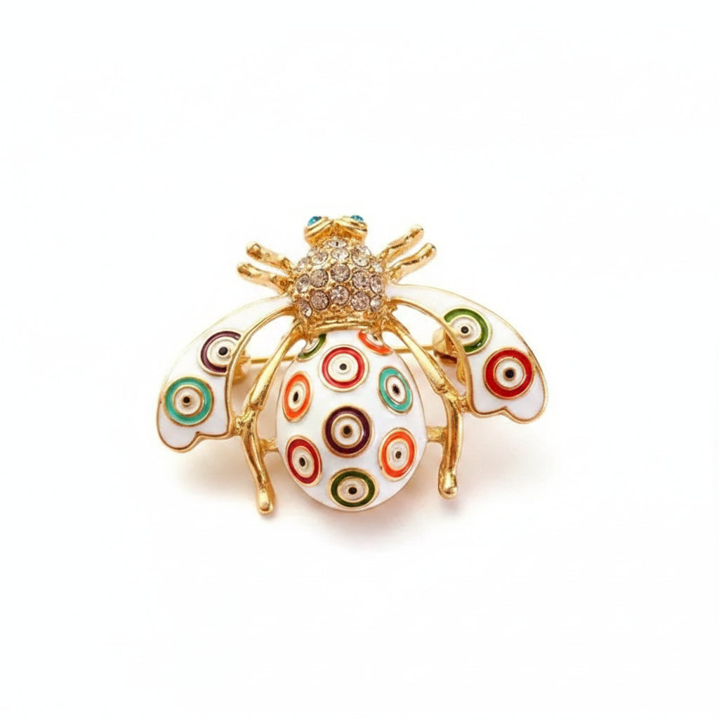 Rhinestone Bee Brooch Pin