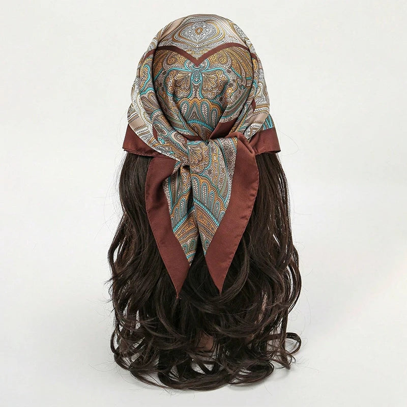 Floral Square Silk Scarf