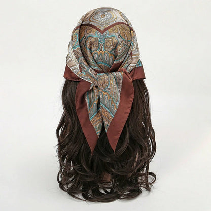 Floral Square Silk Scarf