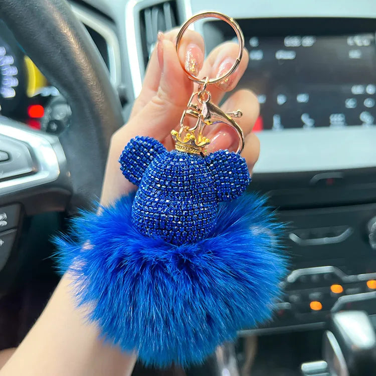 Diamond Bear Keychain & Bag Charm