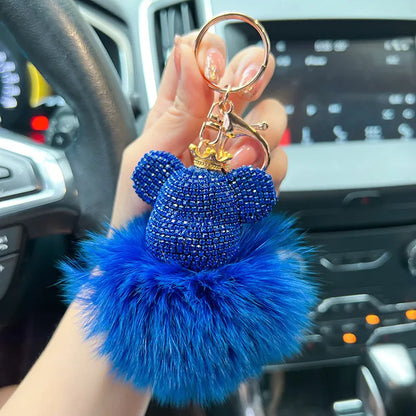 Diamond Bear Keychain & Bag Charm