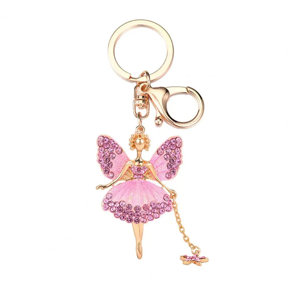 Flower Fairy Rhinestone Keychain