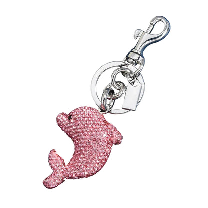Designer-Inspired Animal Charm Keychain — Butterfly, Dolphin & Squirrel
