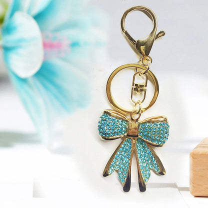 Sparkling Bow Charm Keychain