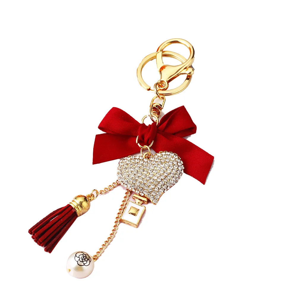 Pearl Bow Bag Keychain
