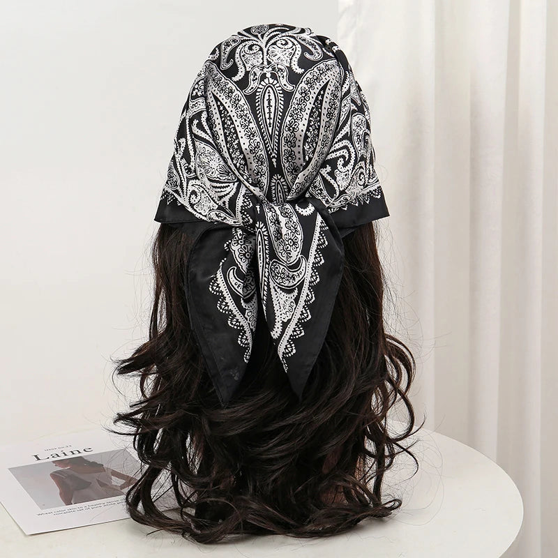 Floral Square Silk Scarf