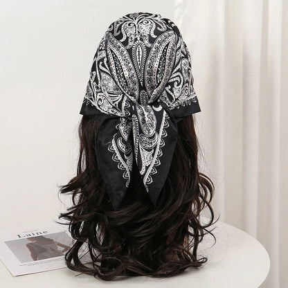 Floral Square Silk Scarf