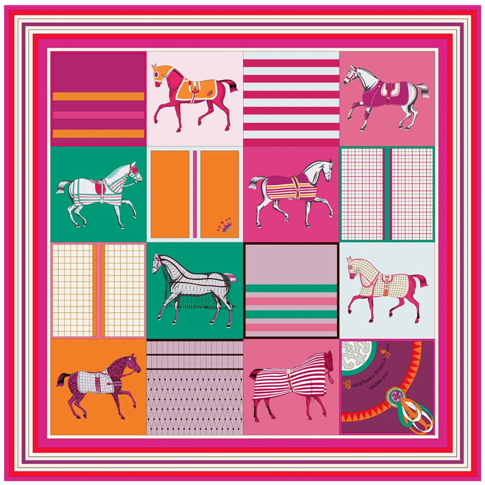 Classic Large Silk Square Scarf