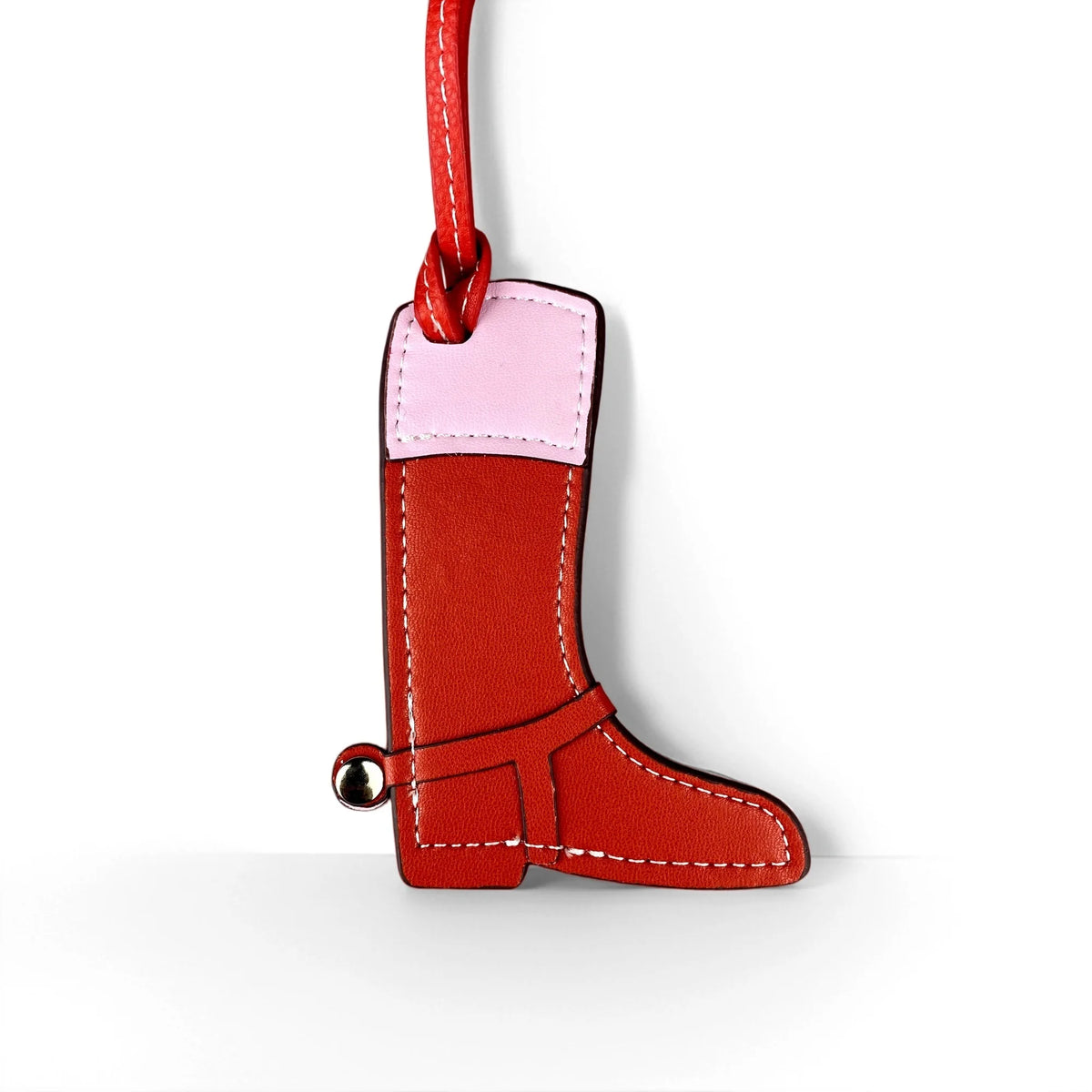 Leather Boot & Horseshoe Bag Charm