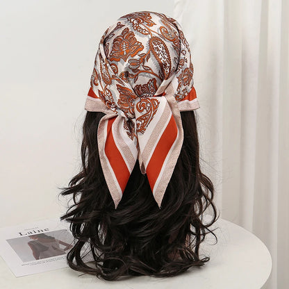 Floral Square Silk Scarf