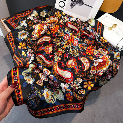 Paisley Print Square Scarf