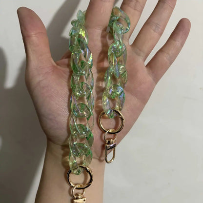 Iridescent Chunky Acrylic Bag Chain