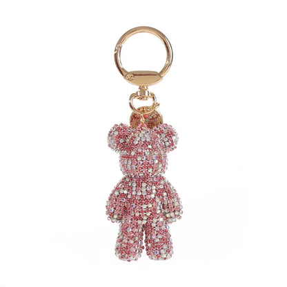 Rhinestone Bear Keychain