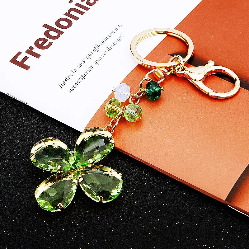 Crystal Clover Keychains