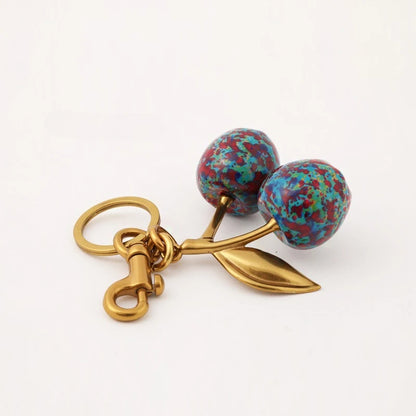 Colorful Cherry Fruit Keychain