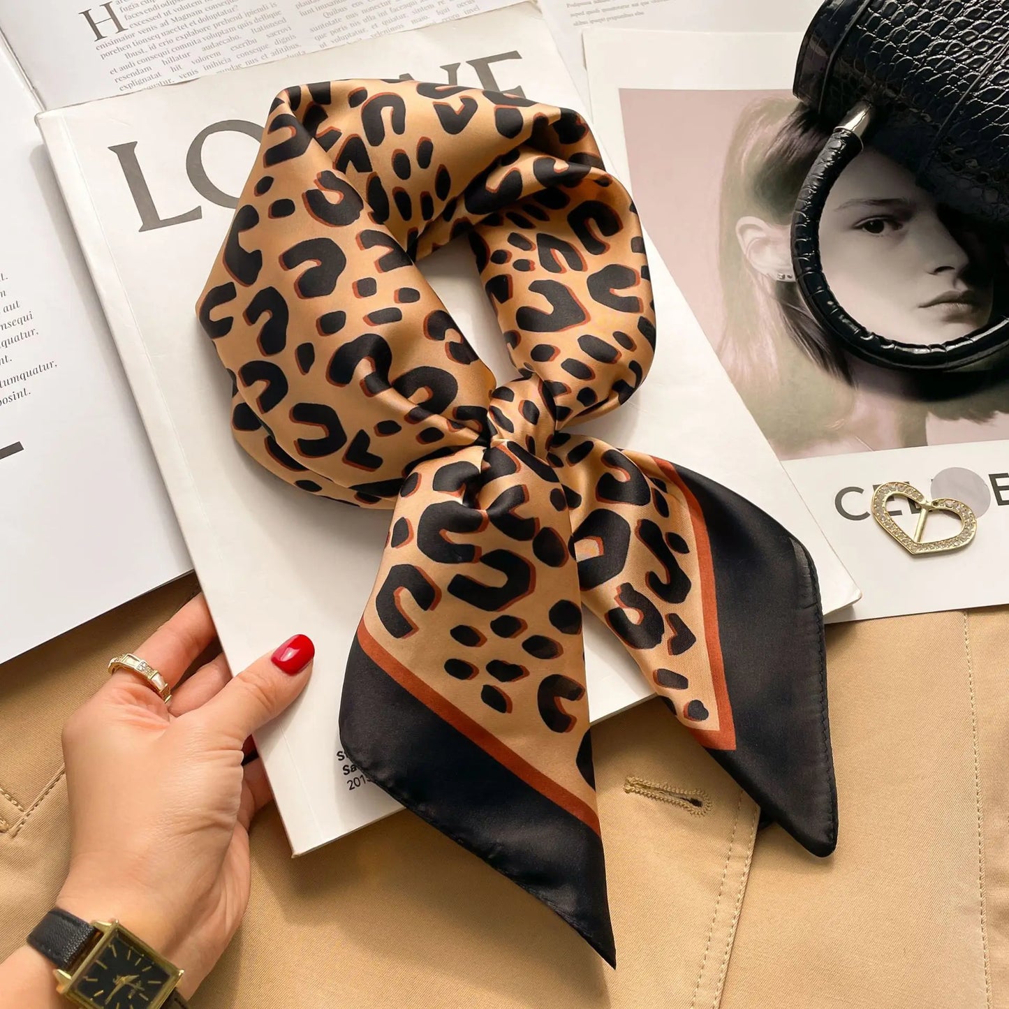 Floral Silk Square Scarf