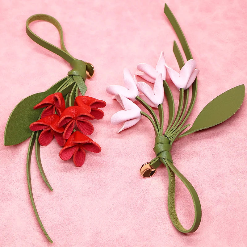 Osmanthus Leaf Leather Keychain