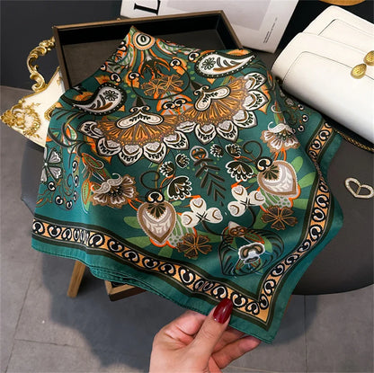 Paisley Print Square Scarf