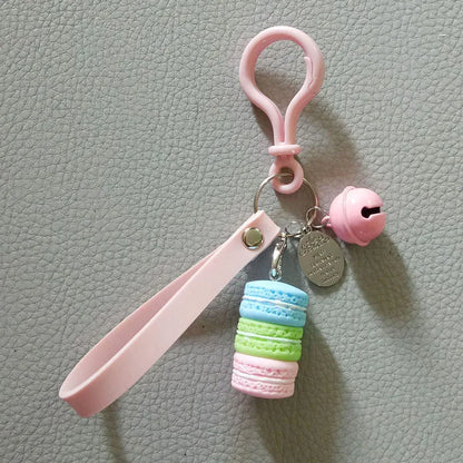 French Macaron Charm Keychain
