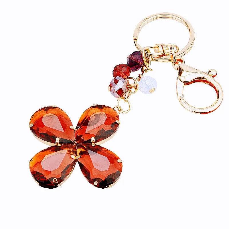 Crystal Clover Keychains