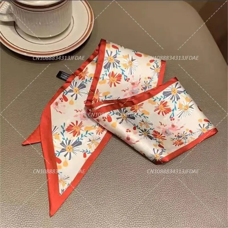Silk Satin Scarf Bag Handle