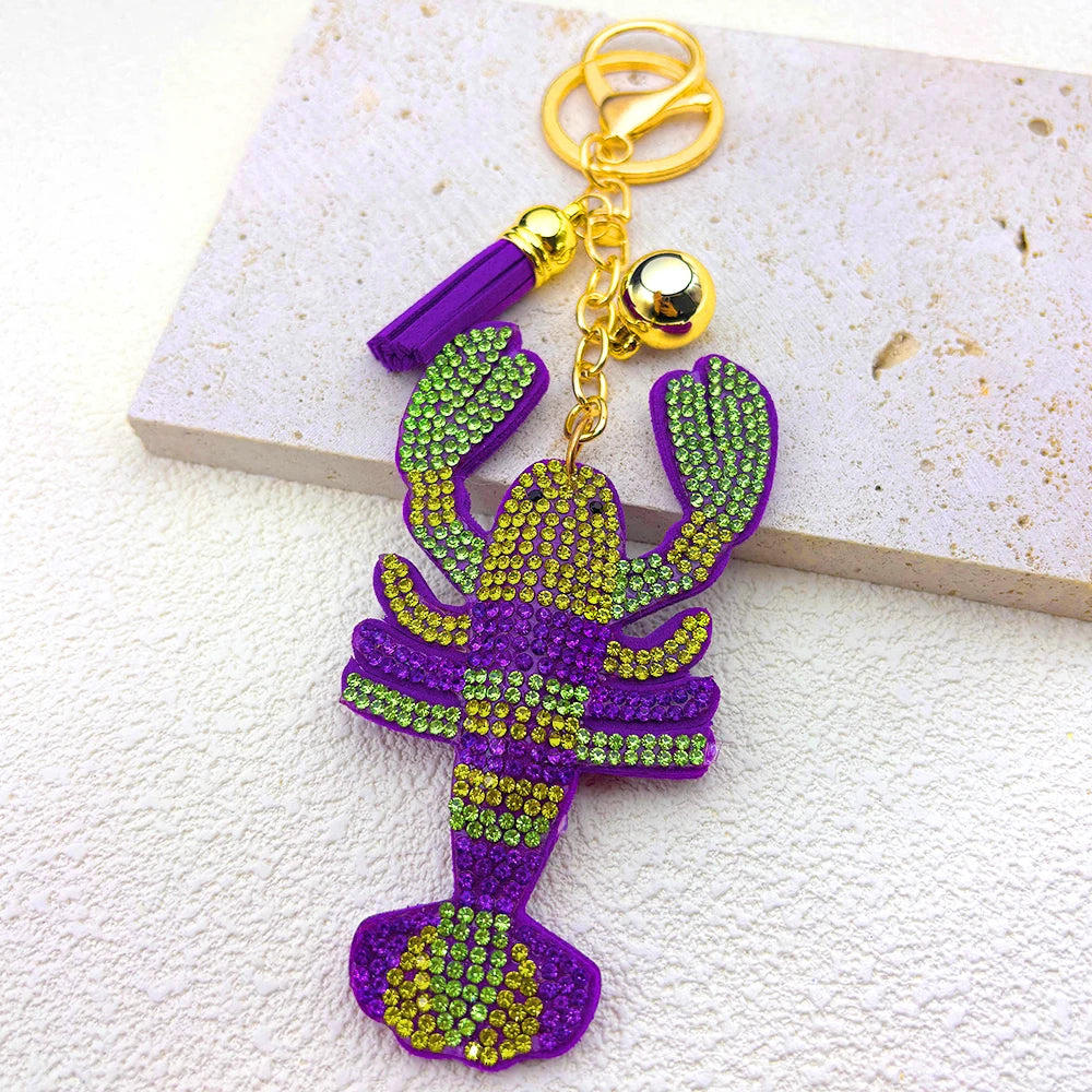 Purple Lobster Keychain