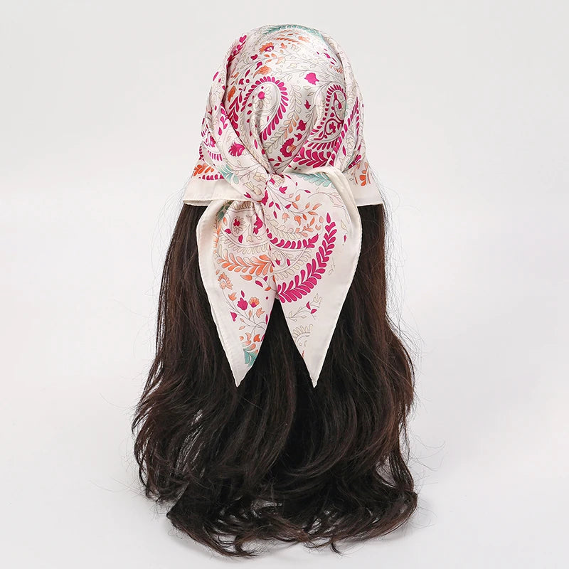 Floral Square Silk Scarf