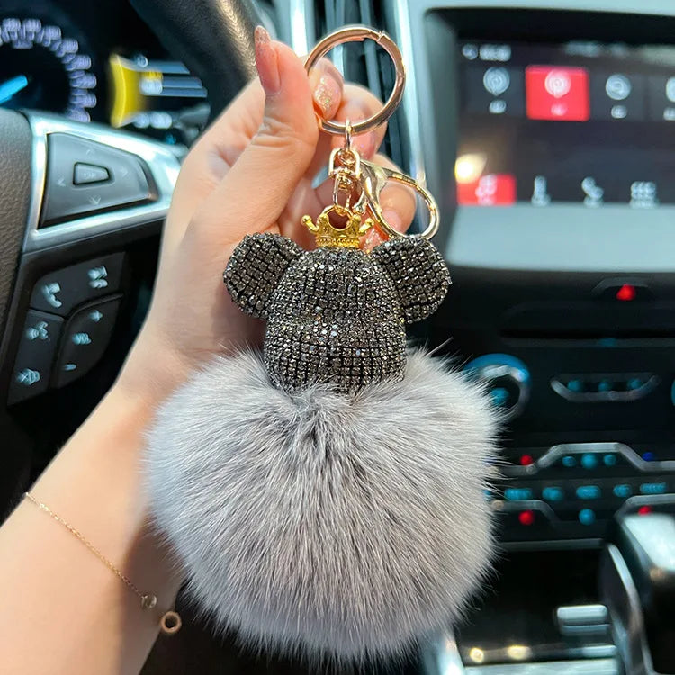 Diamond Bear Keychain & Bag Charm