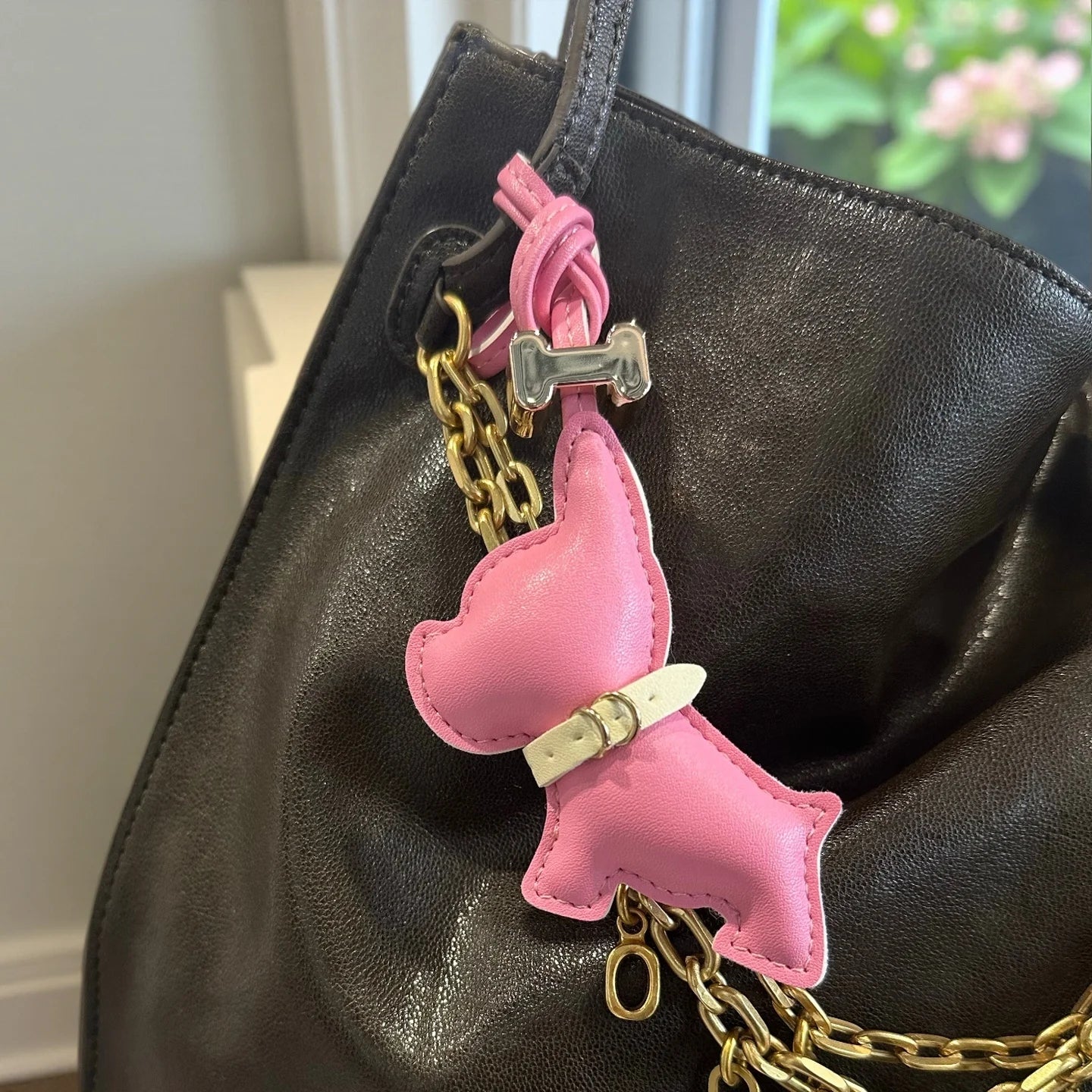 French Bulldog PU Leather Bag Charm