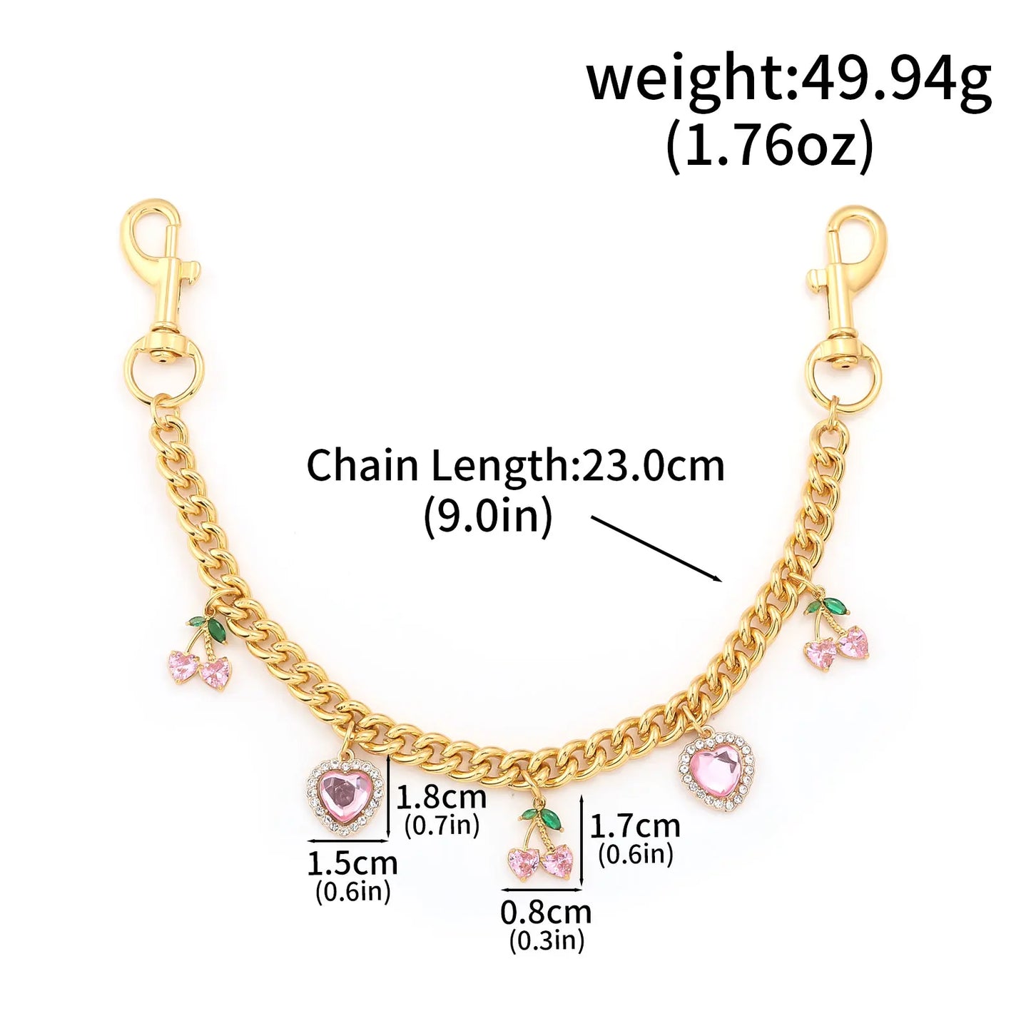 Strawberry Cherry Bag Chain Charm