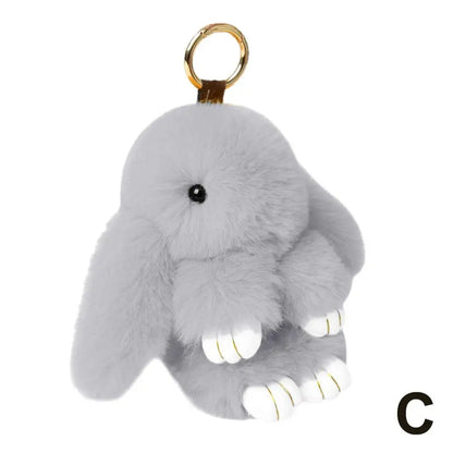 Long Ear Bunny Plush Keychain
