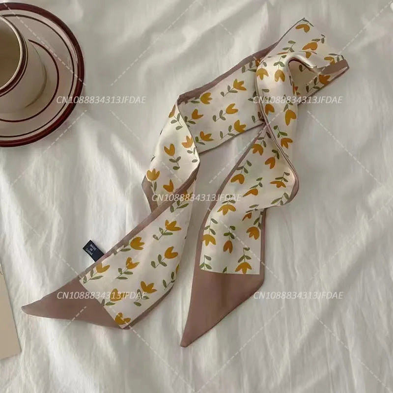 Silk Satin Scarf Bag Handle