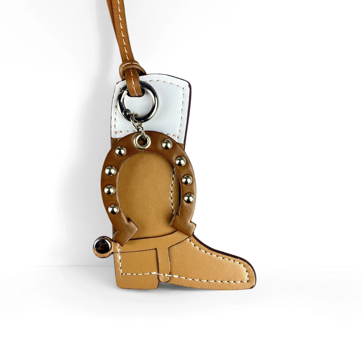 Leather Boot & Horseshoe Bag Charm