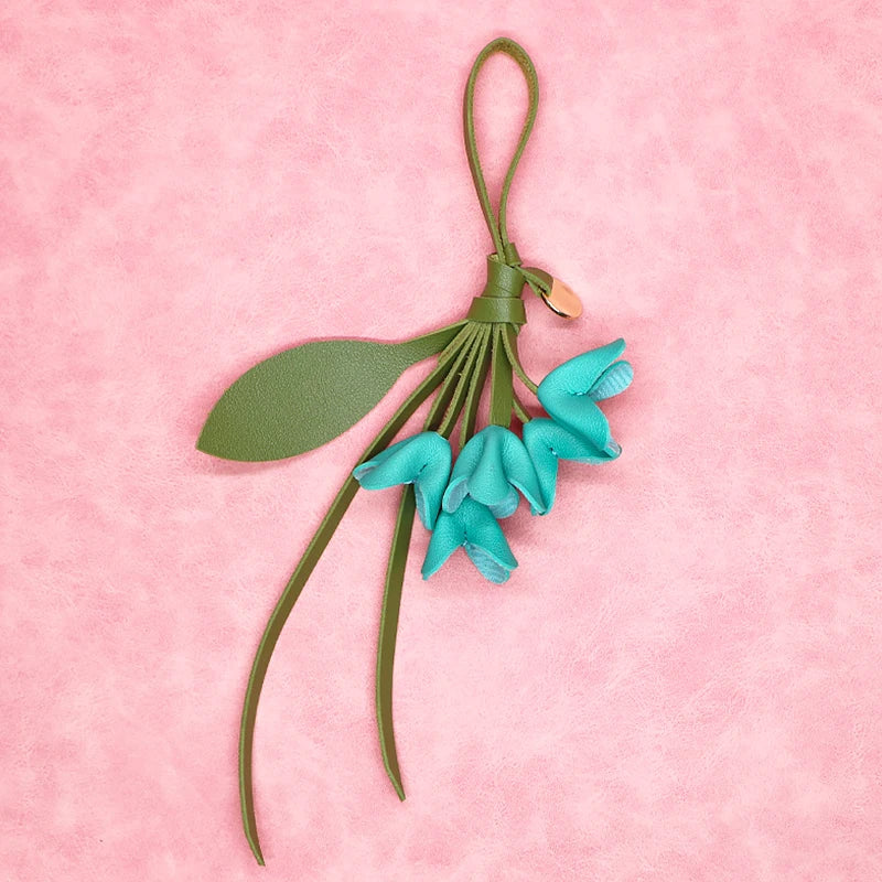 Osmanthus Leaf Leather Keychain