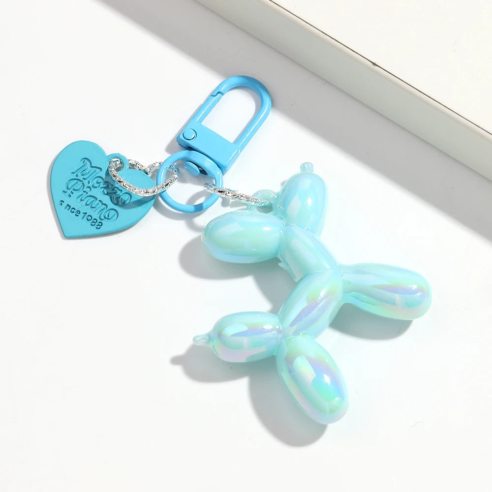 Balloon Dog Heart Keychain